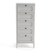 Комод Узкий с 5 ящиками Eugnie единый размер серый LA REDOUTE INTERIEURS  фото, kupilegko.ru